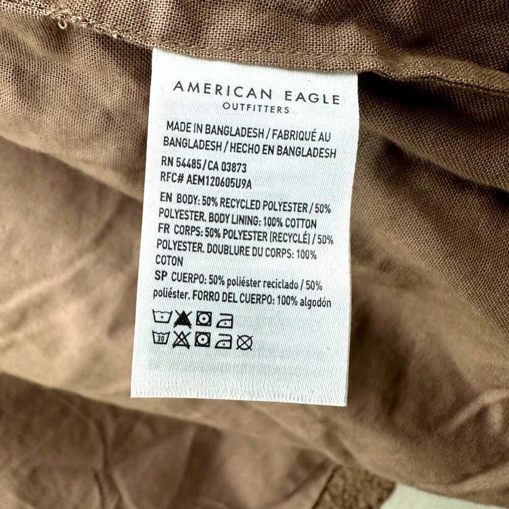 American Eagle Sherpa Button Up Shacket Shirt w Pockets Warm Winter Womans Small - Picture 7 of 10